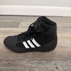 Adidas HVCK Youth Wrestling Shoes, AQ3327, Black, Size 13K